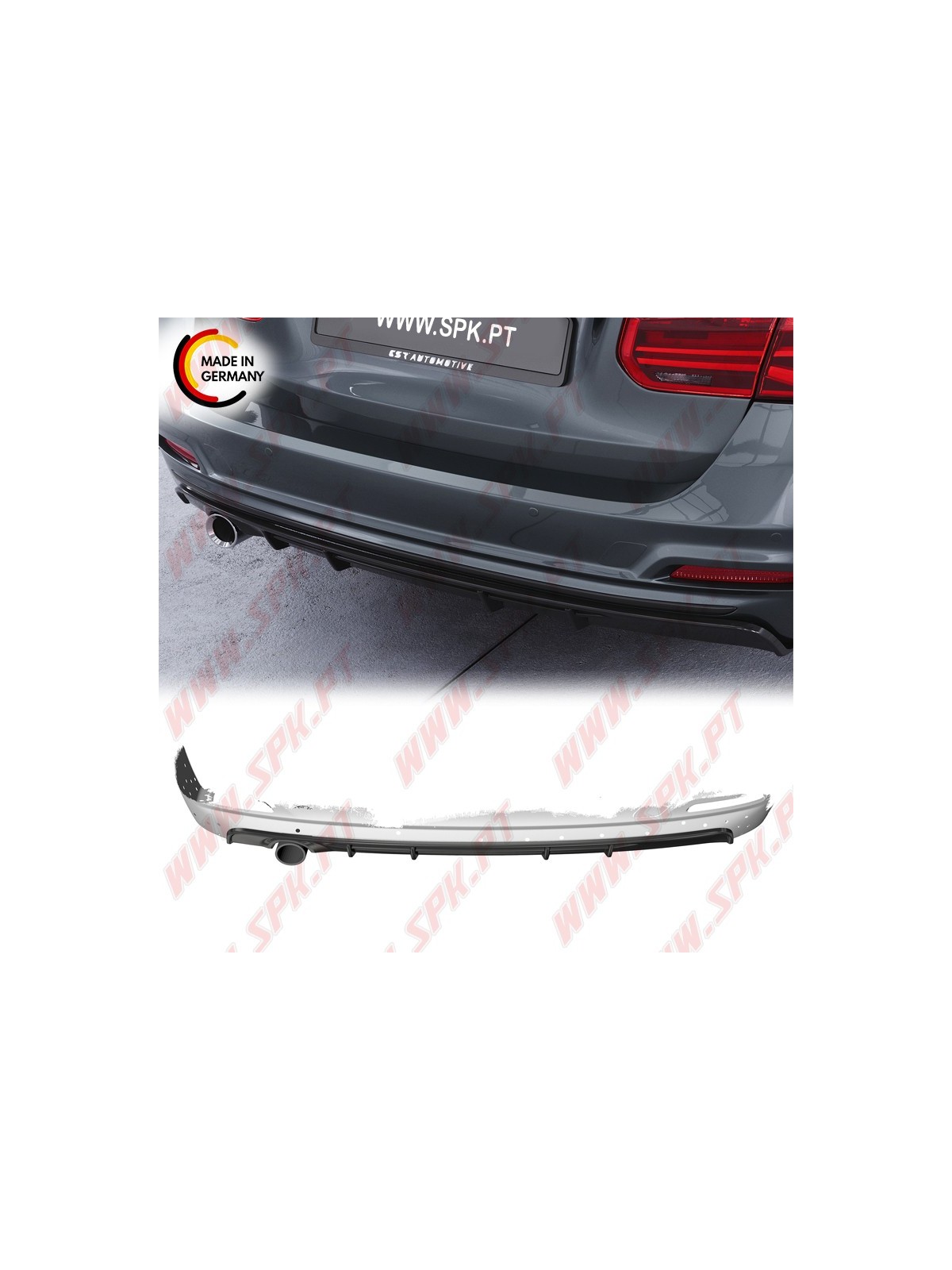 Difusor Traseiro BMW F31 LCI Touring (2015-2019) Difusor Traseiro BMW F31 LCI Touring (2015-2019)