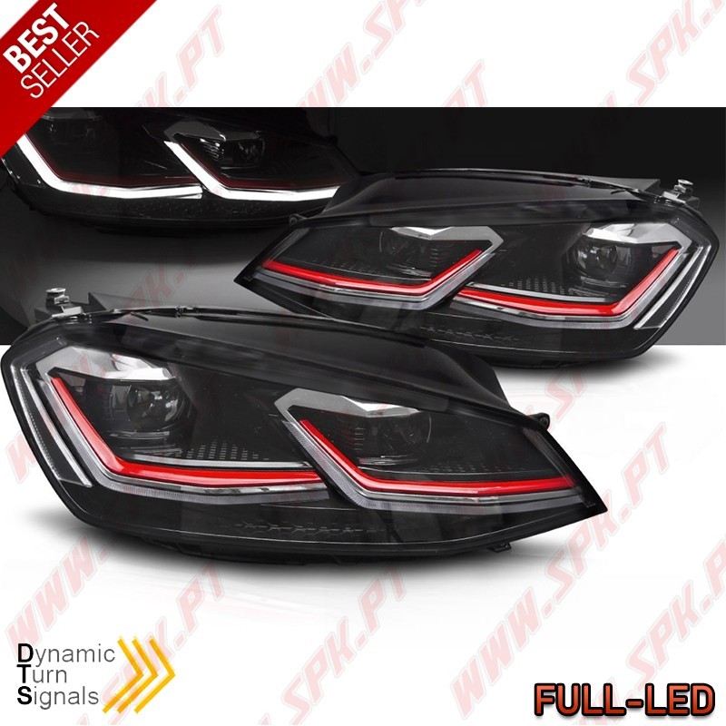 Faróis FULL-LED Dynamic / Red - VW Golf 7 (2012-2017)
