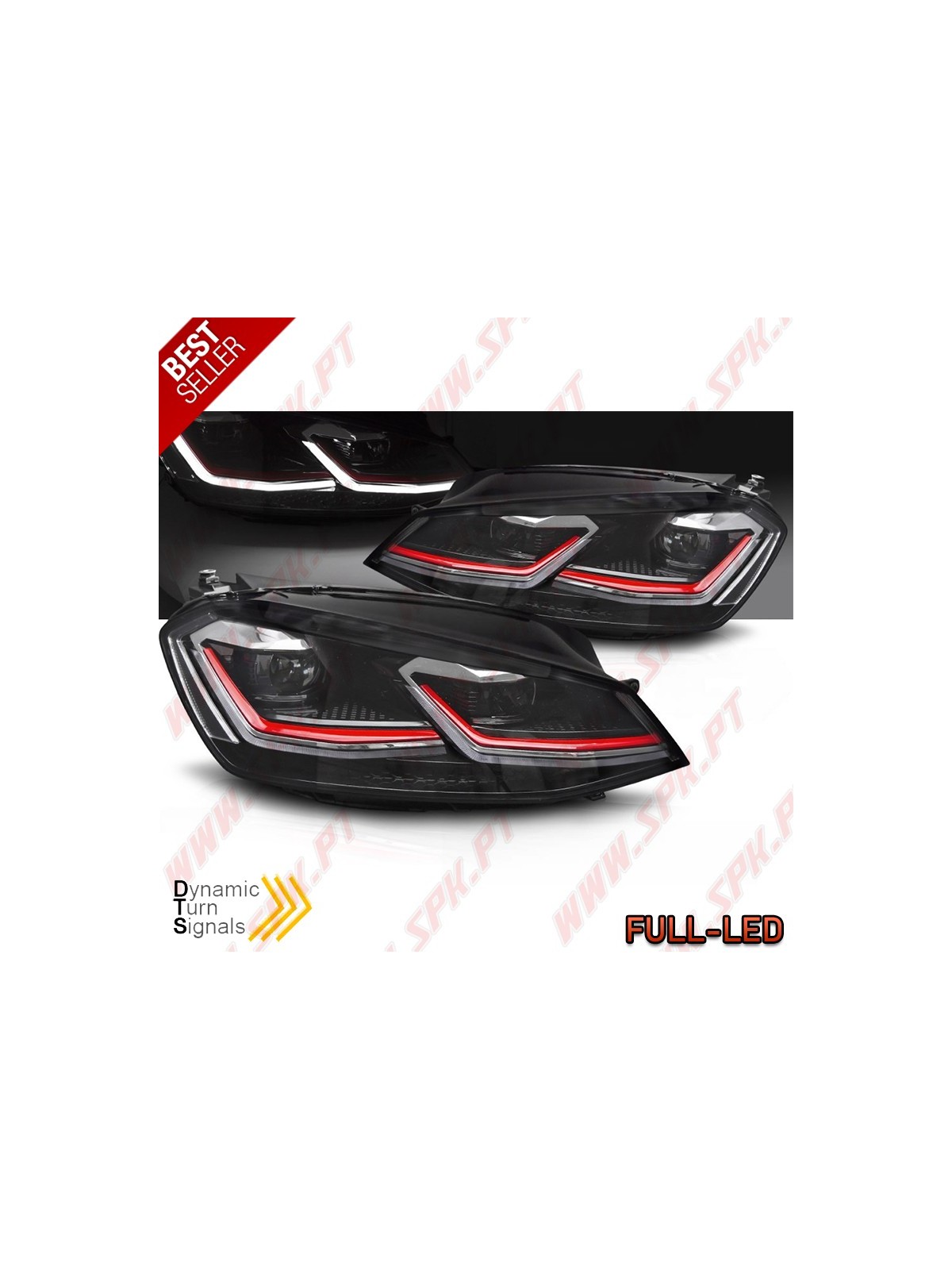 Faróis FULL-LED Dynamic / Red - VW Golf 7 (2012-2017)