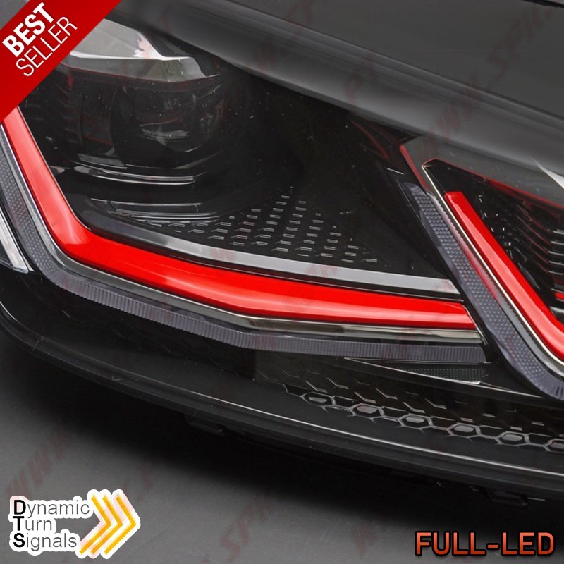 Faróis FULL-LED Dynamic / Red - VW Golf 7 (2012-2017)
