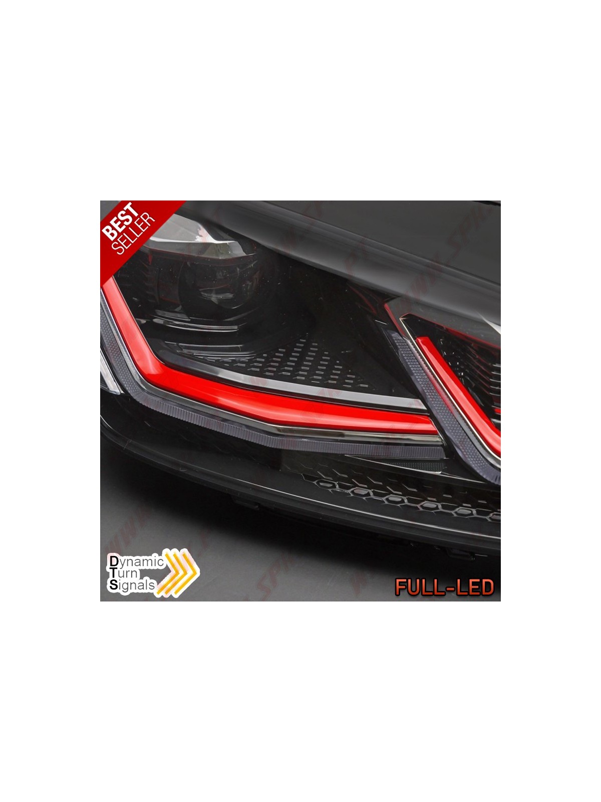 Faróis FULL-LED Dynamic / Red - VW Golf 7 (2012-2017)