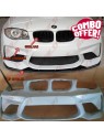 Pack Para-Choques Frontal Look M2 + Lip Spoiler + Grelhas - BMW E81 / E82 / E87 / E88 (2004-2013)