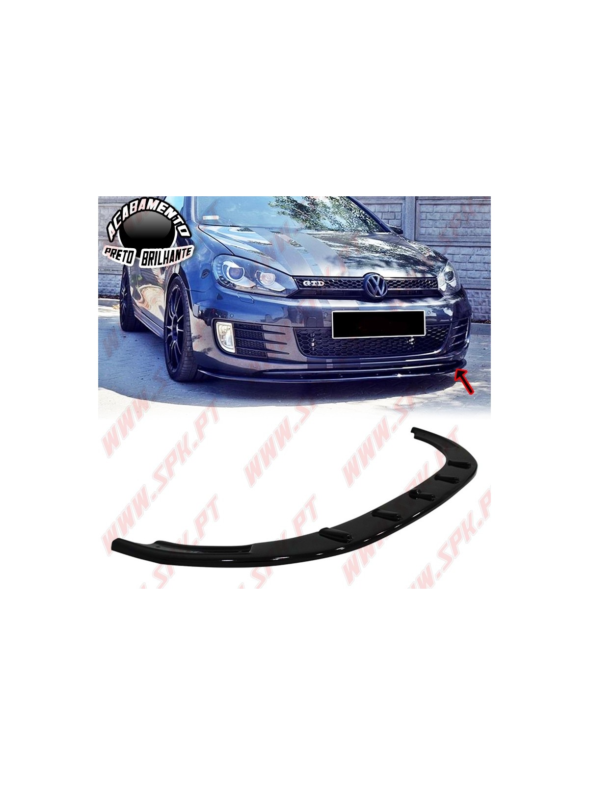 Lip Spoiler Frontal VW Golf 6 GTI / GTD (2008-2012)