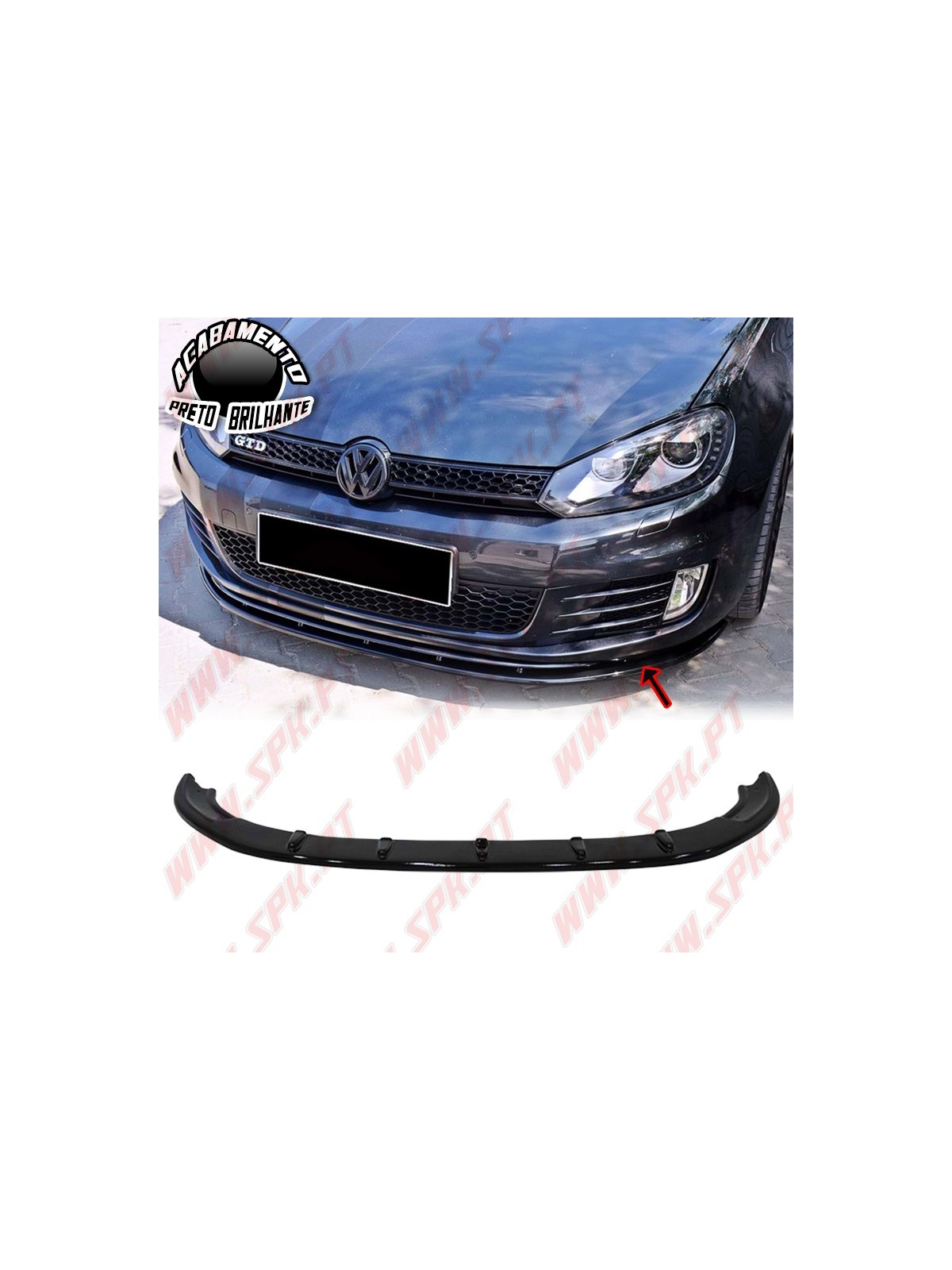 Lip Spoiler Frontal VW Golf 6 GTI / GTD (2008-2012)