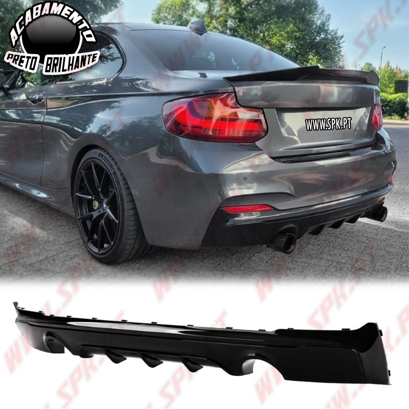 Difusor Traseiro Look M-Performance - BMW F22 / F23 (2014-2020)