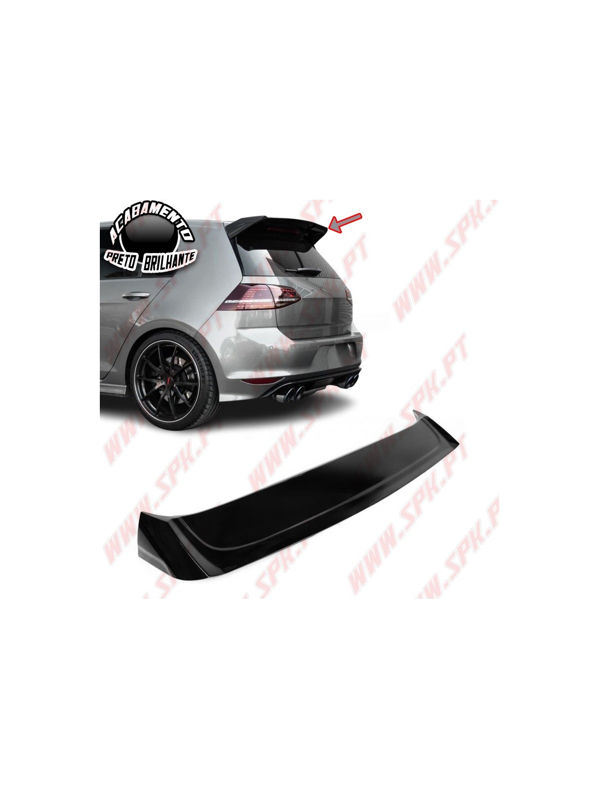Aileron Traseiro V.2 - VW Golf 7 / 7.5 GTI / GTD / GTE / R (2012-2019)