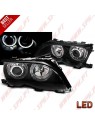 Faróis Angel Eyes LED Black - BMW E46 Sedan / Touring (2001-2005)