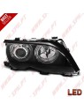 Faróis Angel Eyes LED Black - BMW E46 Sedan / Touring (2001-2005)