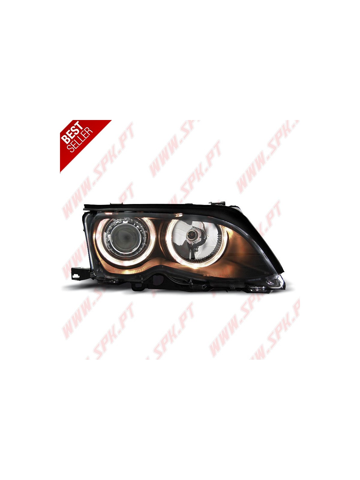Faróis Angel Eyes Black - BMW E46 Sedan / Touring (2001-2005)