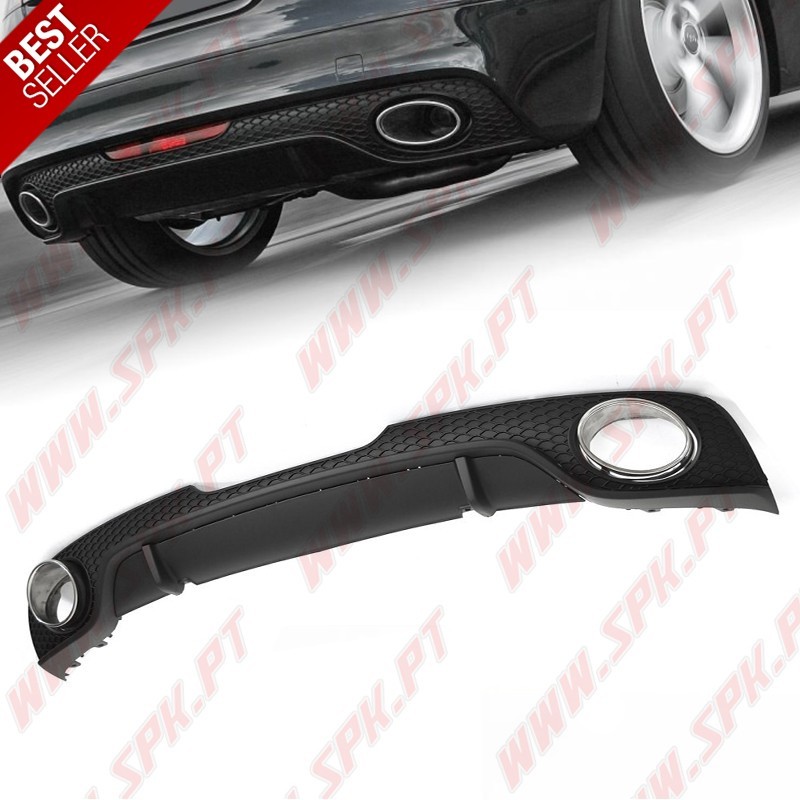 Difusor Traseiro + Ponteiras Look RS - Audi TT 8J (2006-2014)