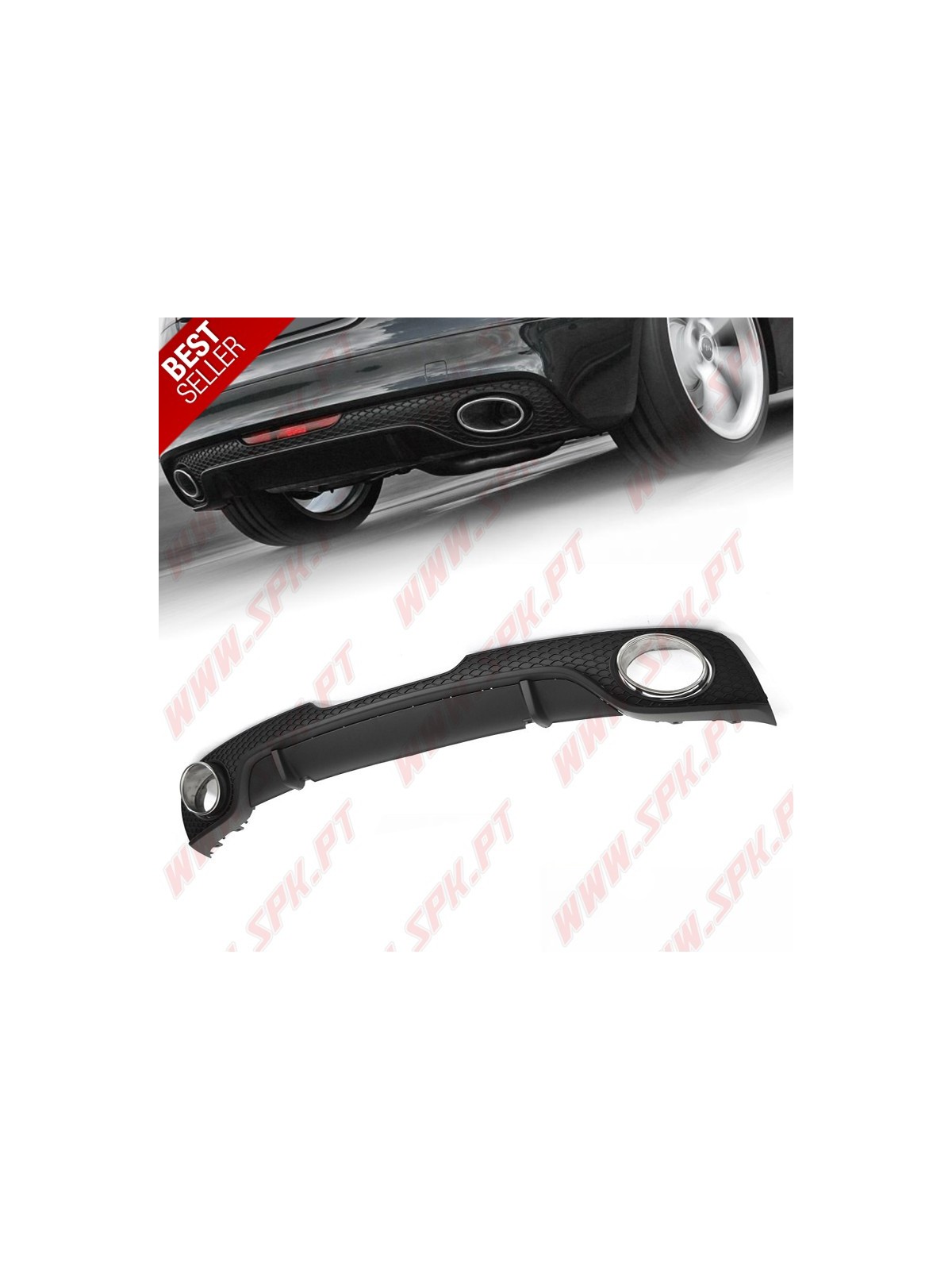 Difusor Traseiro + Ponteiras Look RS - Audi TT 8J (2006-2014)