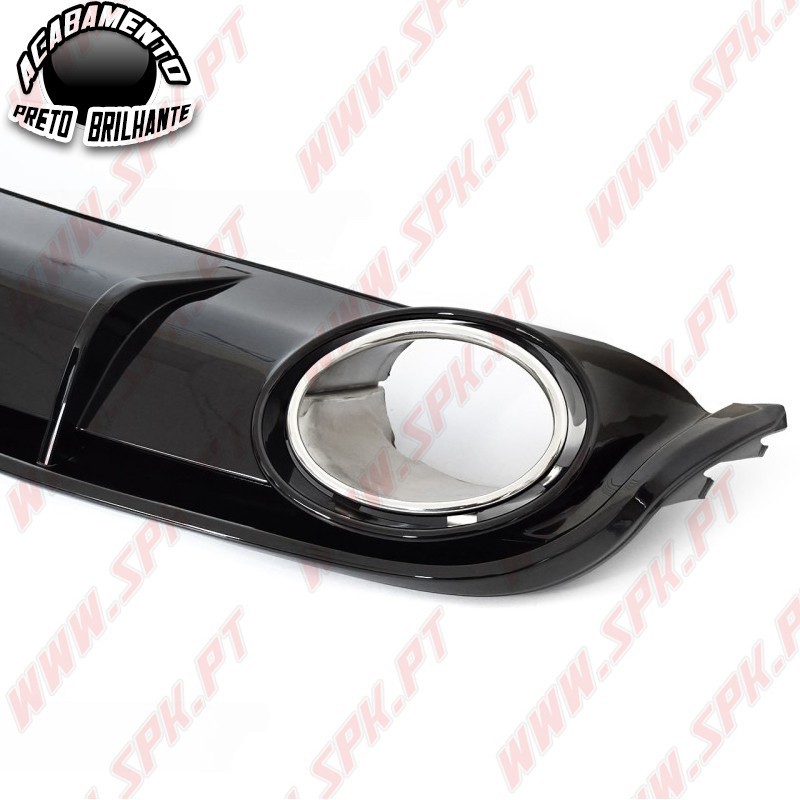 Difusor Traseiro Black Gloss + Ponteiras Look RS4 - Audi A4 B8 Sedan / Avant (2007-2011)