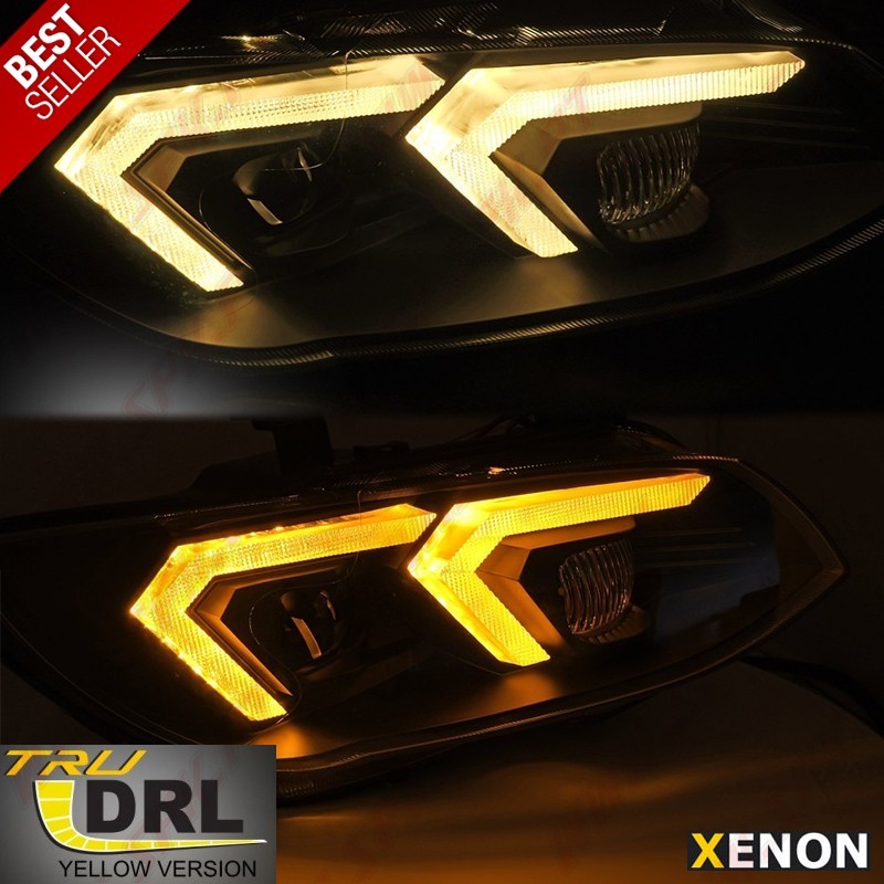 Faróis XENON Angel Eyes Yellow / Black - BMW E92 / E93 LCI (2010-2013)