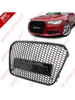 Grelha Frontal Look RS Black Gloss - Audi A6 C7 (2011-2014)