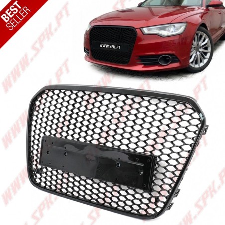 Grelha Frontal Look RS Black Gloss - Audi A6 C7 (2011-2014)