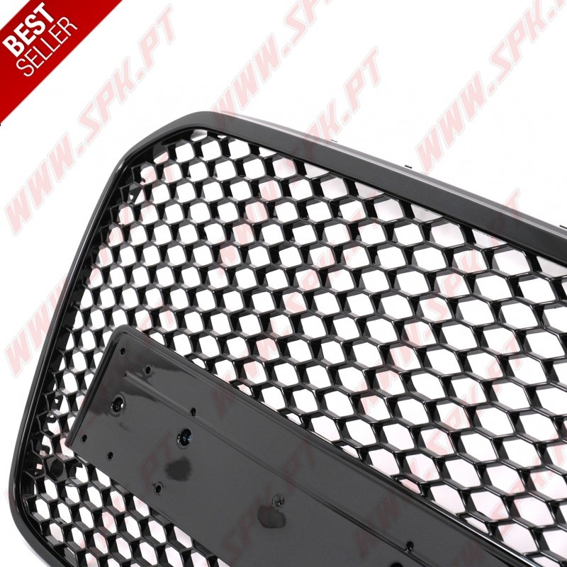 Grelha Frontal Look RS Black Gloss - Audi A6 C7 (2011-2014)