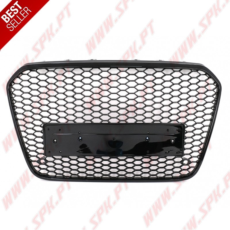 Grelha Frontal Look RS Black Gloss - Audi A6 C7 (2011-2014)