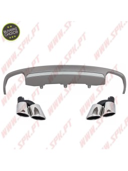 Difusor Traseiro + Ponteiras Look S6 - Audi A6 C7 (2010-2014)