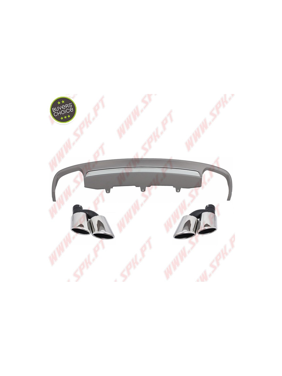 Difusor Traseiro + Ponteiras Look S6 - Audi A6 C7 (2010-2014)
