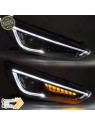 Faróis Look DRL LED Black - Ford Focus 4 (2014-2018)