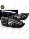 Faróis Look DRL V.2 LED Black - Ford Focus 4 (2014-2018)