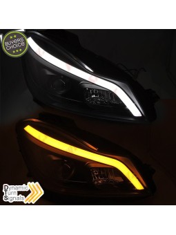 Faróis Look DRL LED Black - Mercedes W204 (2011-2014)
