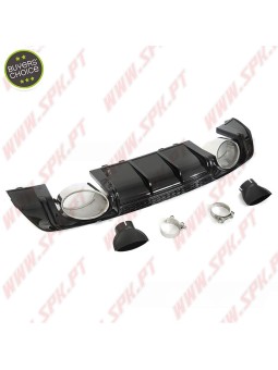 Difusor Traseiro + Ponteiras Look RS - Audi TT 8S (2014-2018)