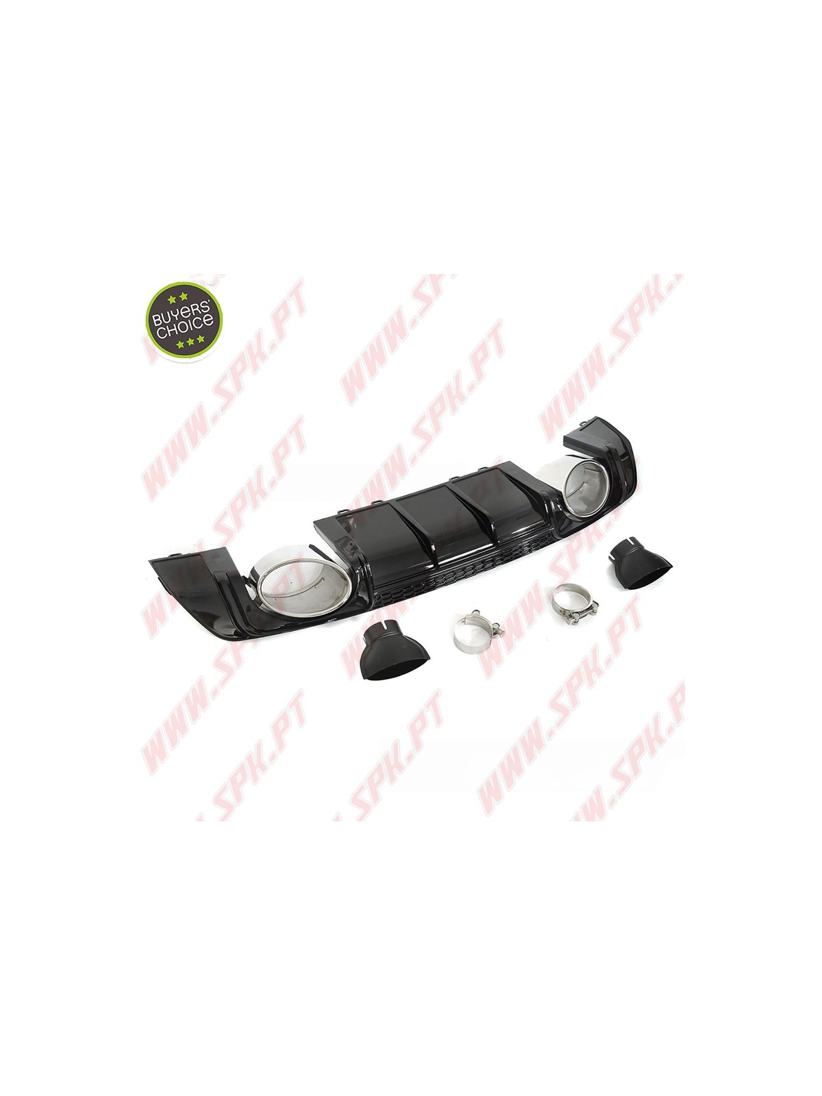 Difusor Traseiro + Ponteiras Look RS - Audi TT 8S (2014-2018)