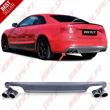 Difusor Traseiro + Ponteiras Look S5 - Audi A5 8T (2011-2016)
