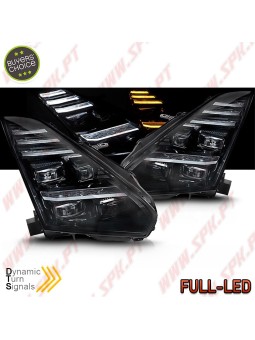Faróis FULL-LED DRL Dynamic / Black - Nissan GTR R35 (2008-2023)