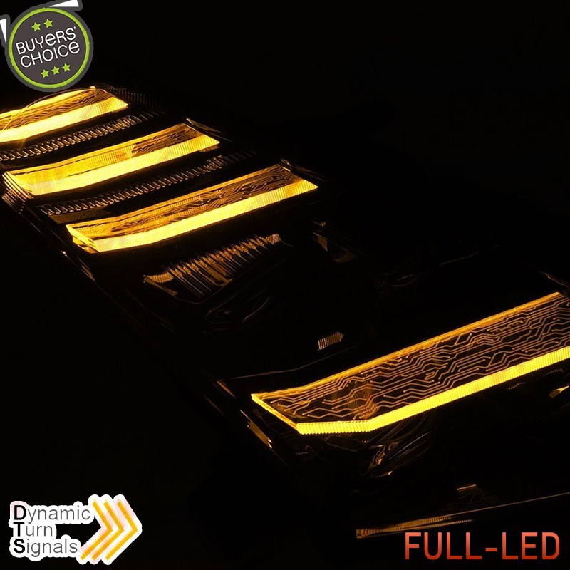 Faróis FULL-LED DRL Dynamic / Black - Nissan GTR (2008-2023)