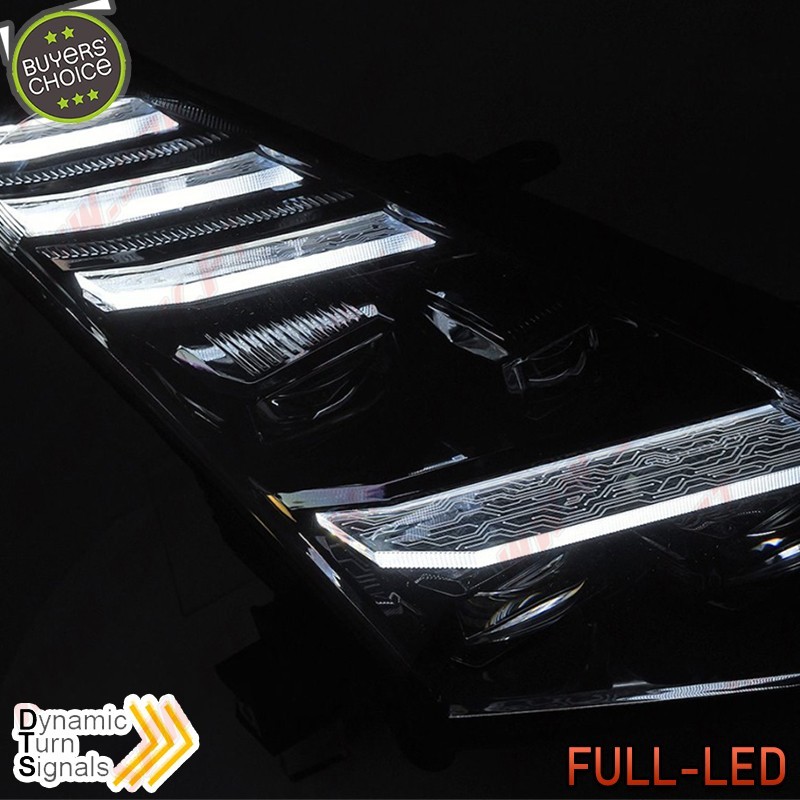 Faróis FULL-LED DRL Dynamic / Black - Nissan GTR (2008-2023)
