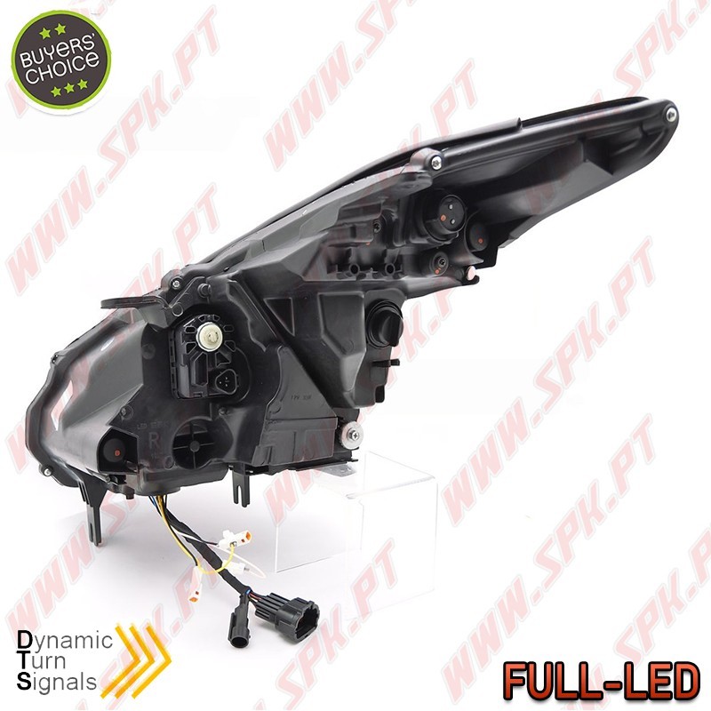 Faróis FULL-LED DRL Dynamic / Black - Nissan GTR (2008-2023)