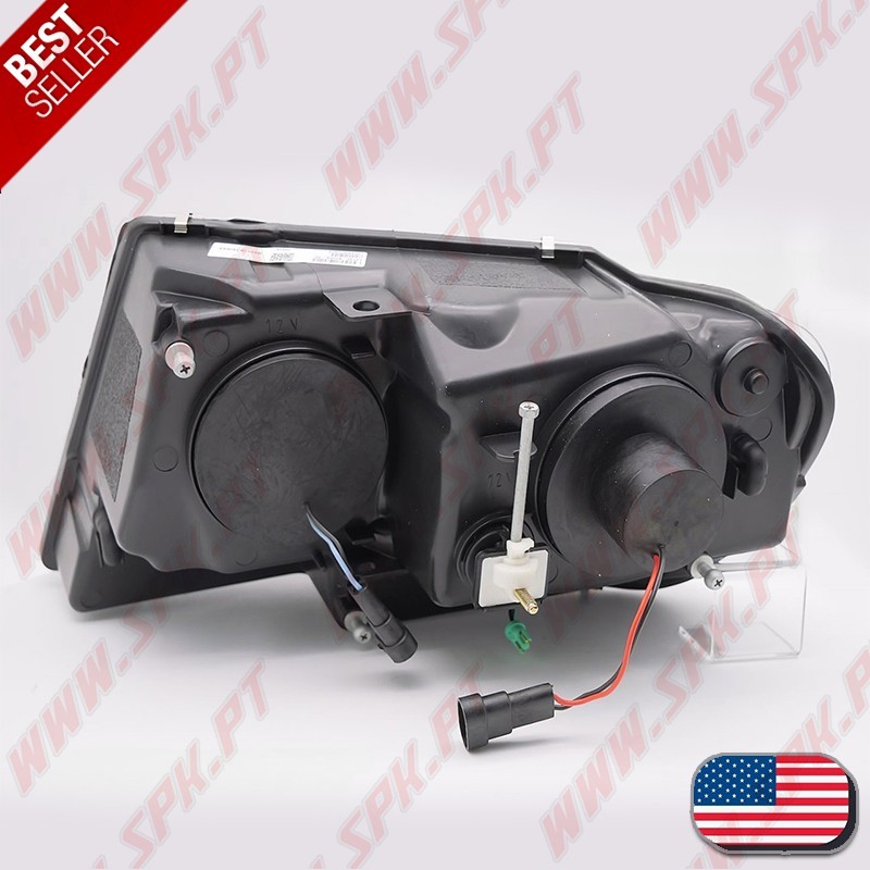 Faróis Tube-Light / Black - Jeep Grand Cherokee WJ (1999-2005)