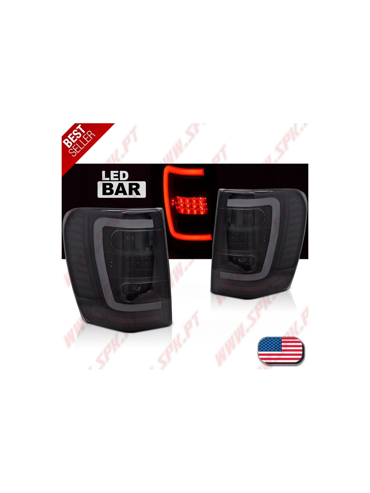 Farolins LED-BAR Smoke Black - Jeep Grand Cherokee WJ (1999-2005)