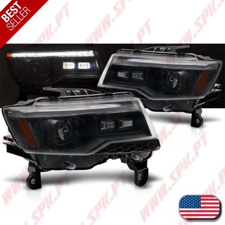 Faróis Tube-Light / Black - Jeep Grand Cherokee WK2 (2014-2021)