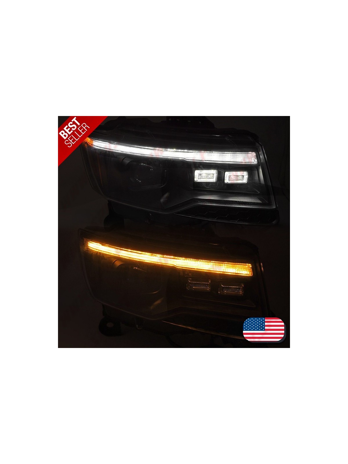Faróis Tube-Light / Black - Jeep Grand Cherokee WK2 (2014-2021)