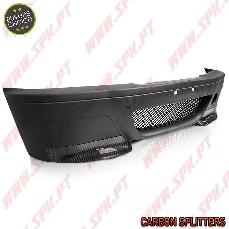 Para-Choques Look CSL C/Splitters Carbono - BMW E46 Sedan / Touring (1998-2005)