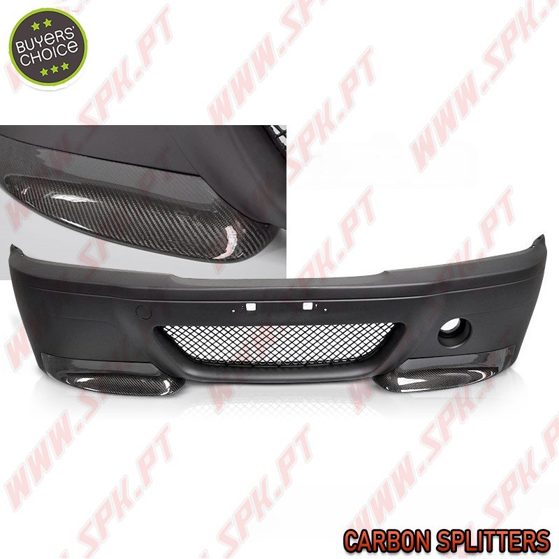 Para-Choques Look CSL C/Splitters Carbono - BMW E46 Sedan / Touring (1998-2005)
