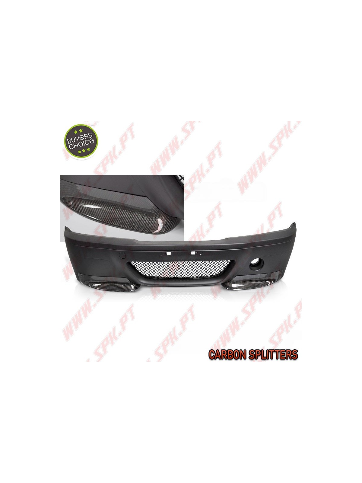 Para-Choques Look CSL C/Splitters Carbono - BMW E46 Sedan / Touring (1998-2005)