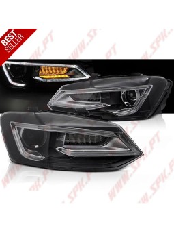 Faróis LED Look DRL / Black - VW Polo 6R / 6C (2009-2017)