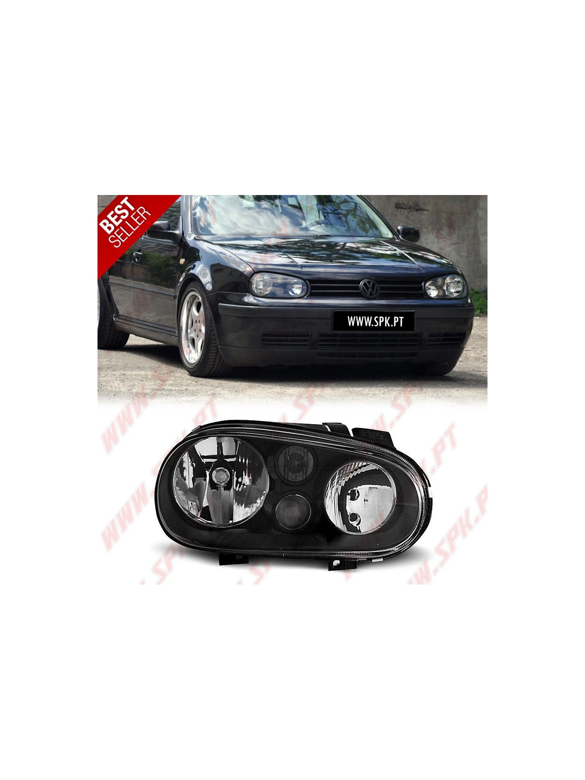 Faróis Cristal Look OEM Black - VW Golf 4 (1997-2003)