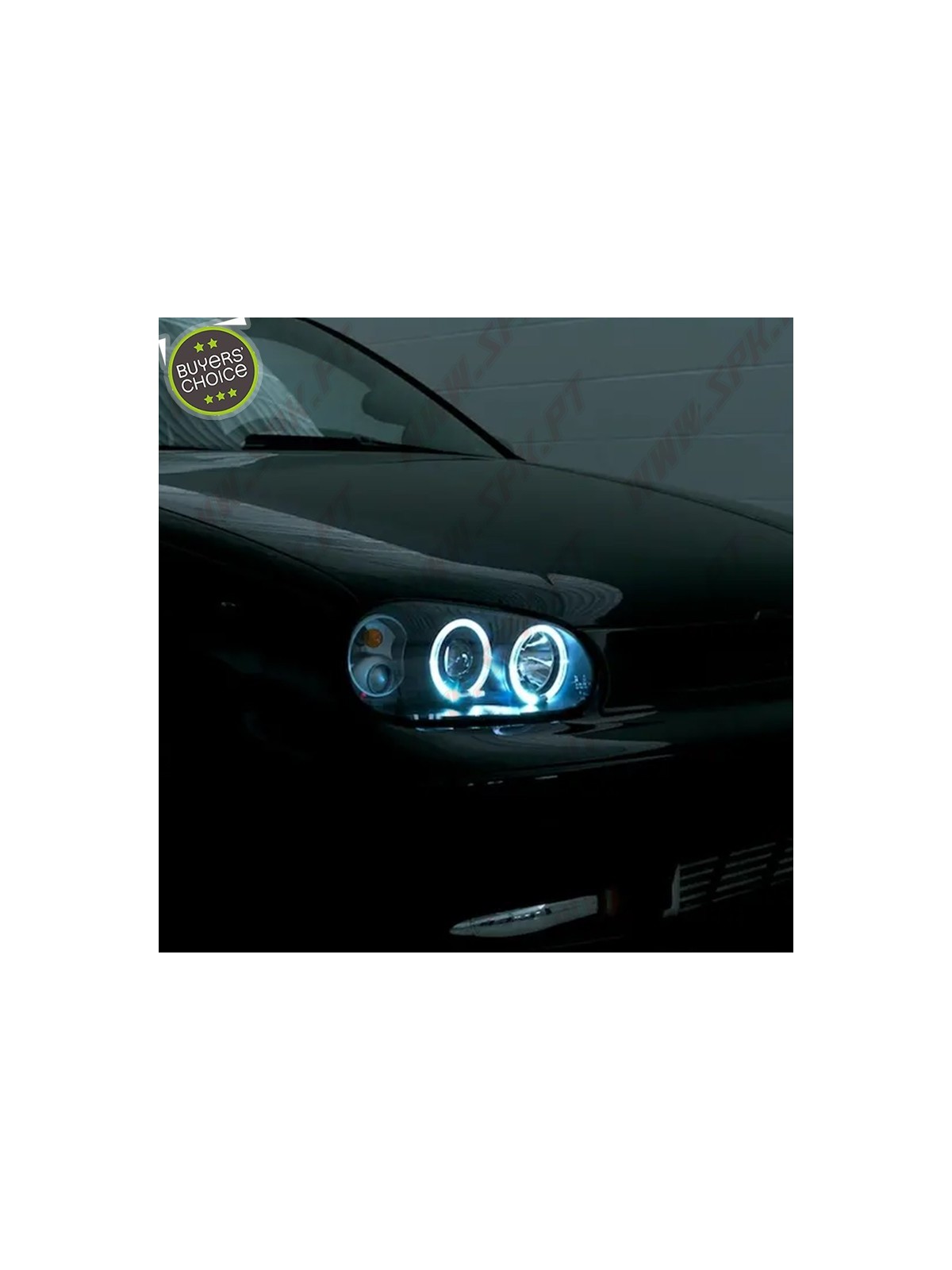 Faróis Angel Eyes CCFL / BLack - VW Golf 4 (1997-2003)