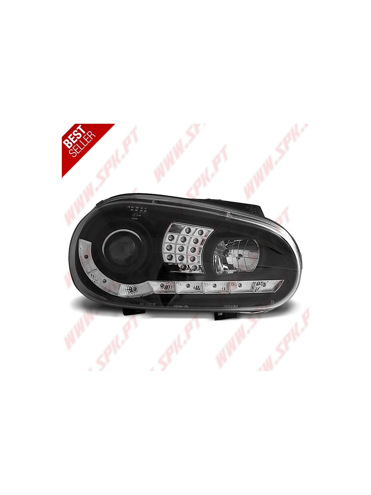 Faróis Daylight / BLack - VW Golf 4 (1997-2003)