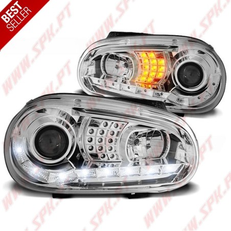 Faróis Daylight / Chrome - VW Golf 4 (1997-2003)