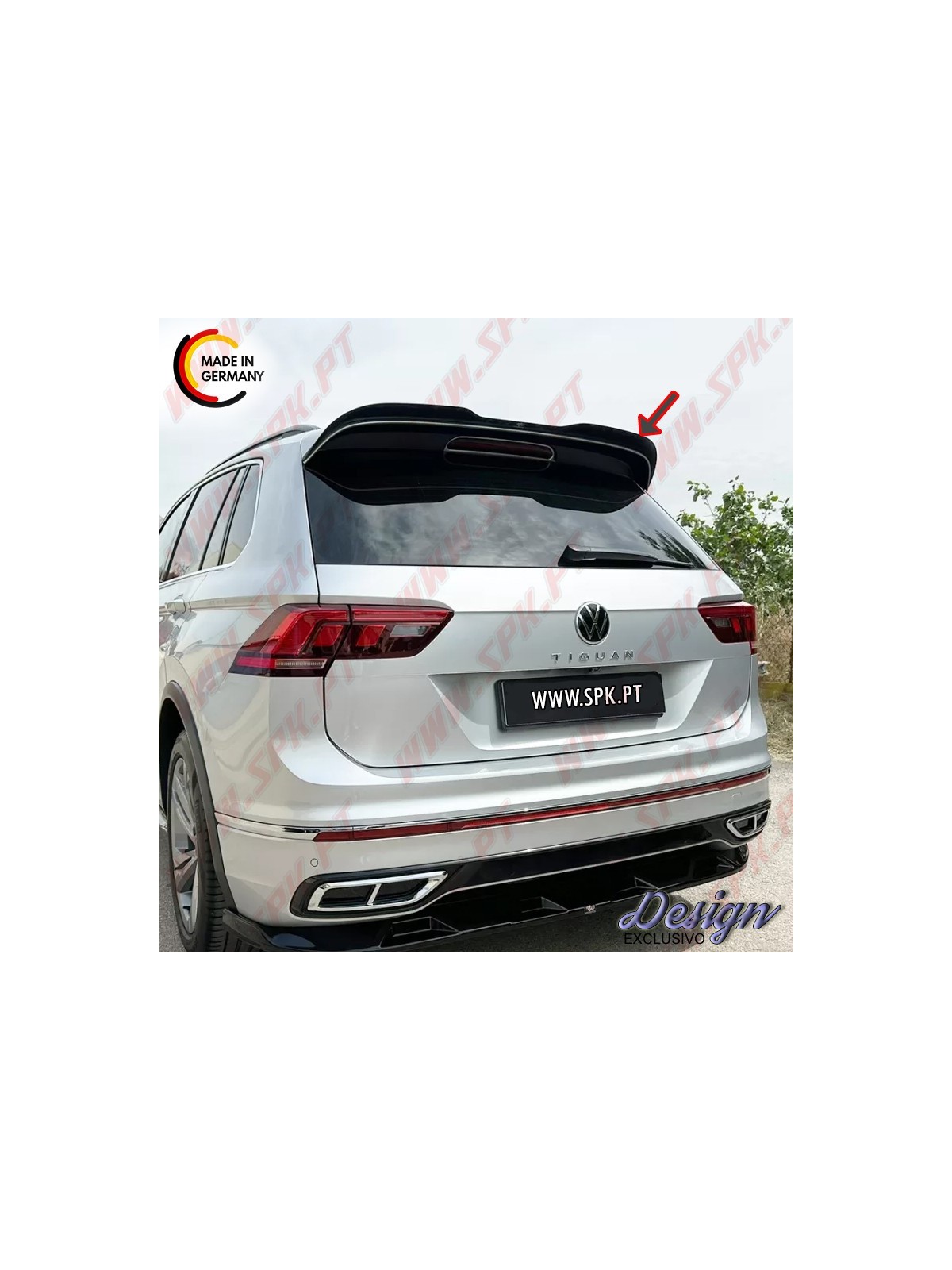 Extensão de Aileron - VW Tiguan R / R-Line Mk2 Facelift (2020-2024)