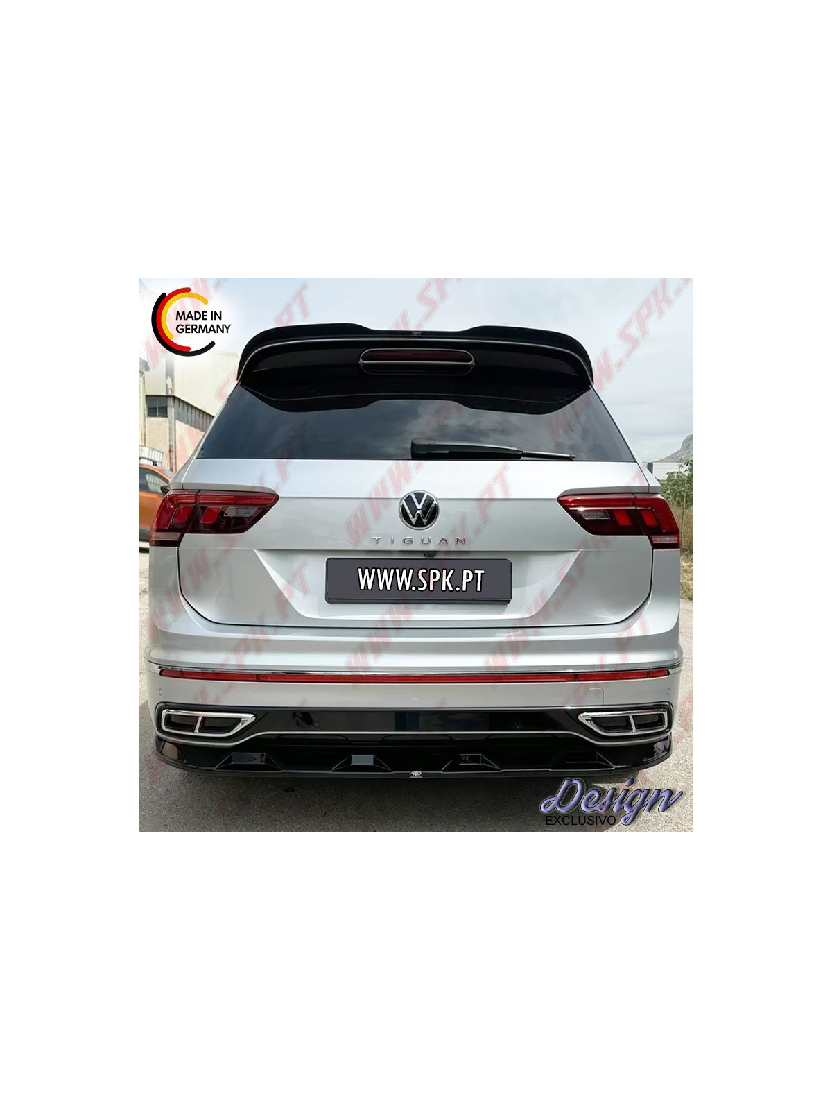 Extensão de Aileron - VW Tiguan R / R-Line Mk2 Facelift (2020-2024)