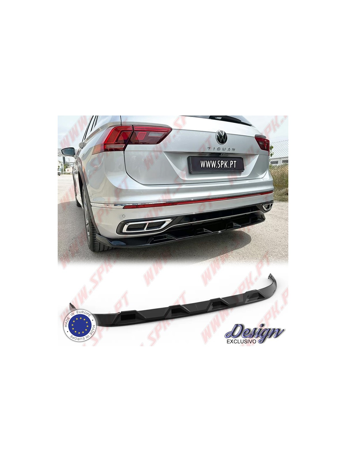 Difusor Traseiro - VW Tiguan R-Line Mk2 Facelift (2020-2024)
