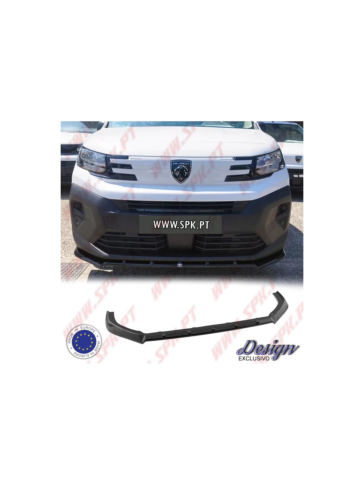 Lip Spoiler Frontal - Citroen Berlingo L2 Mk3 Facelift / Peugeot Partner L2 Mk3 Facelift (2023-)