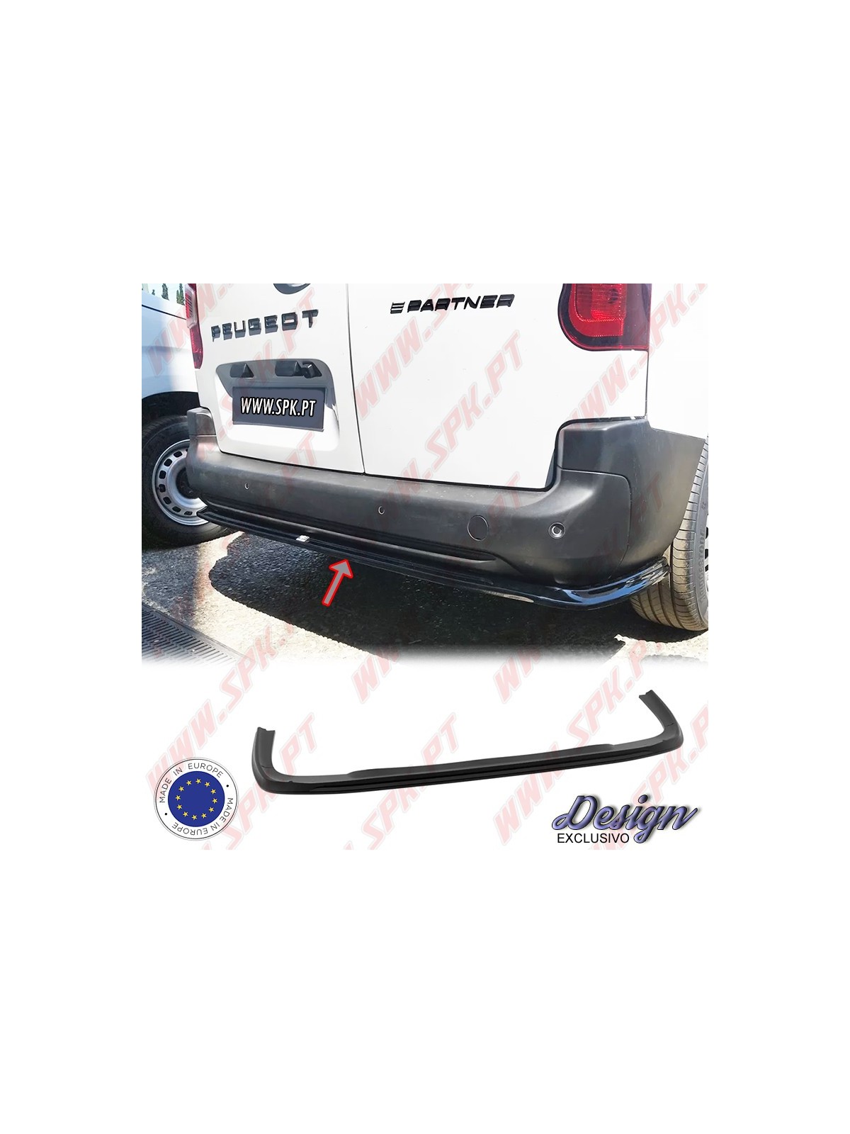 Difusor Traseiro - Citroen Berlingo L2 Mk3 / Peugeot Partner L2 Mk3 (2018-)